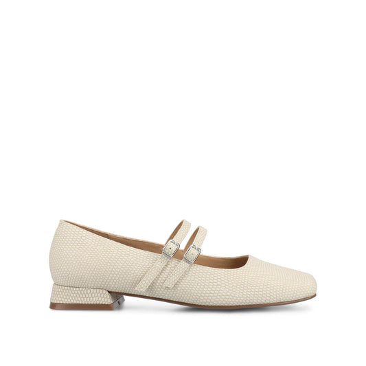 Journee GREDAH MARY JANE DRESS FLATS IN WIDE - Bone Lizard