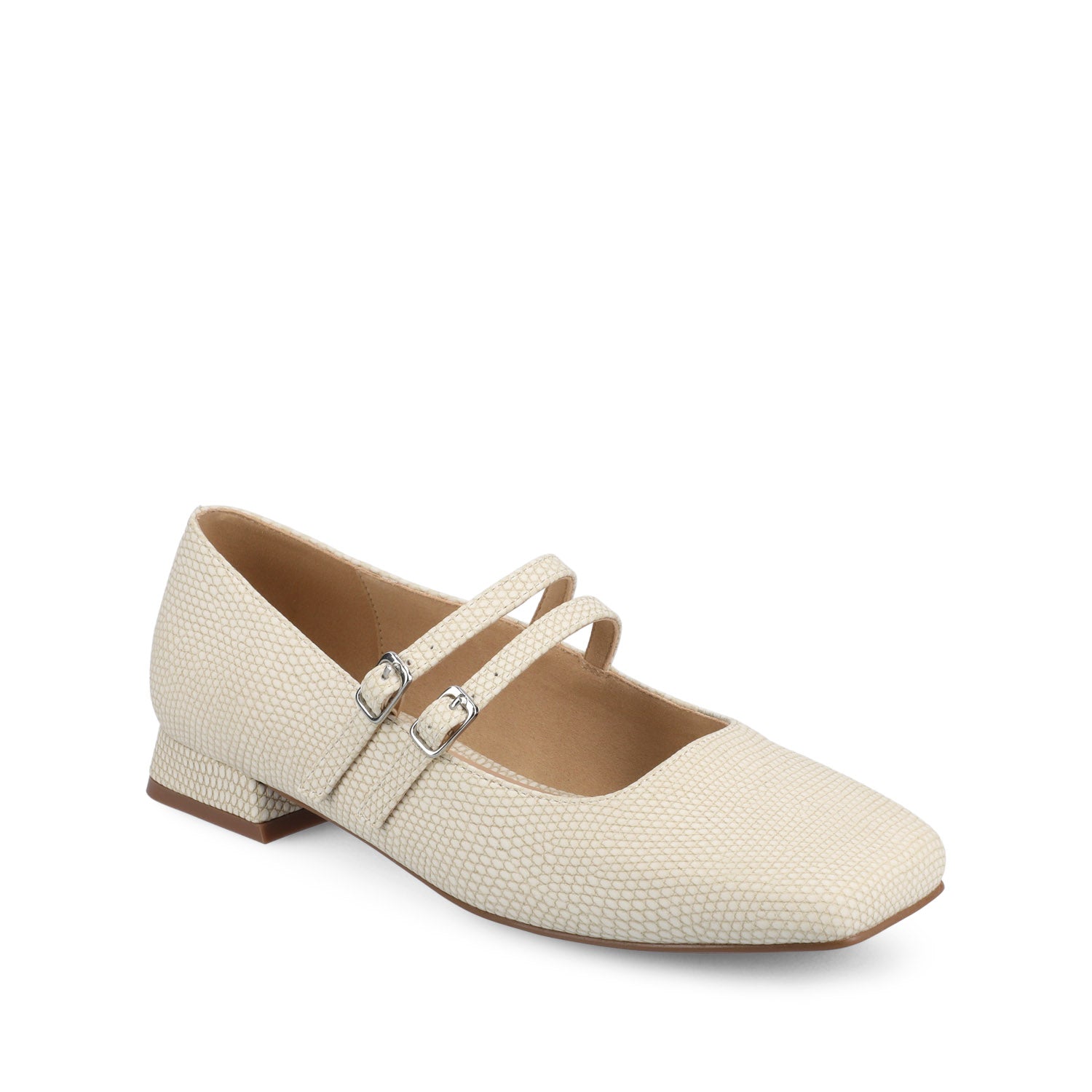Journee GREDAH MARY JANE DRESS FLATS IN WIDE - Bone Lizard