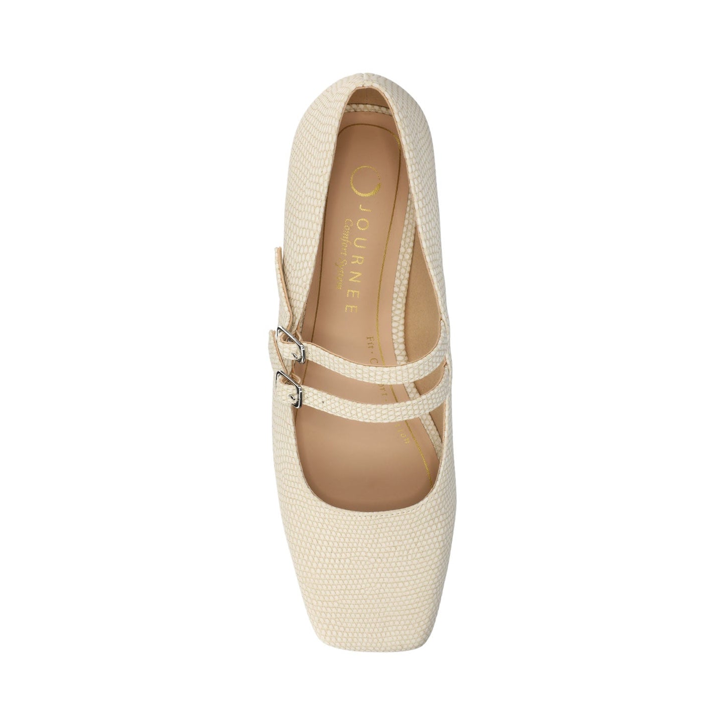Journee GREDAH MARY JANE DRESS FLATS IN WIDE - Bone Lizard
