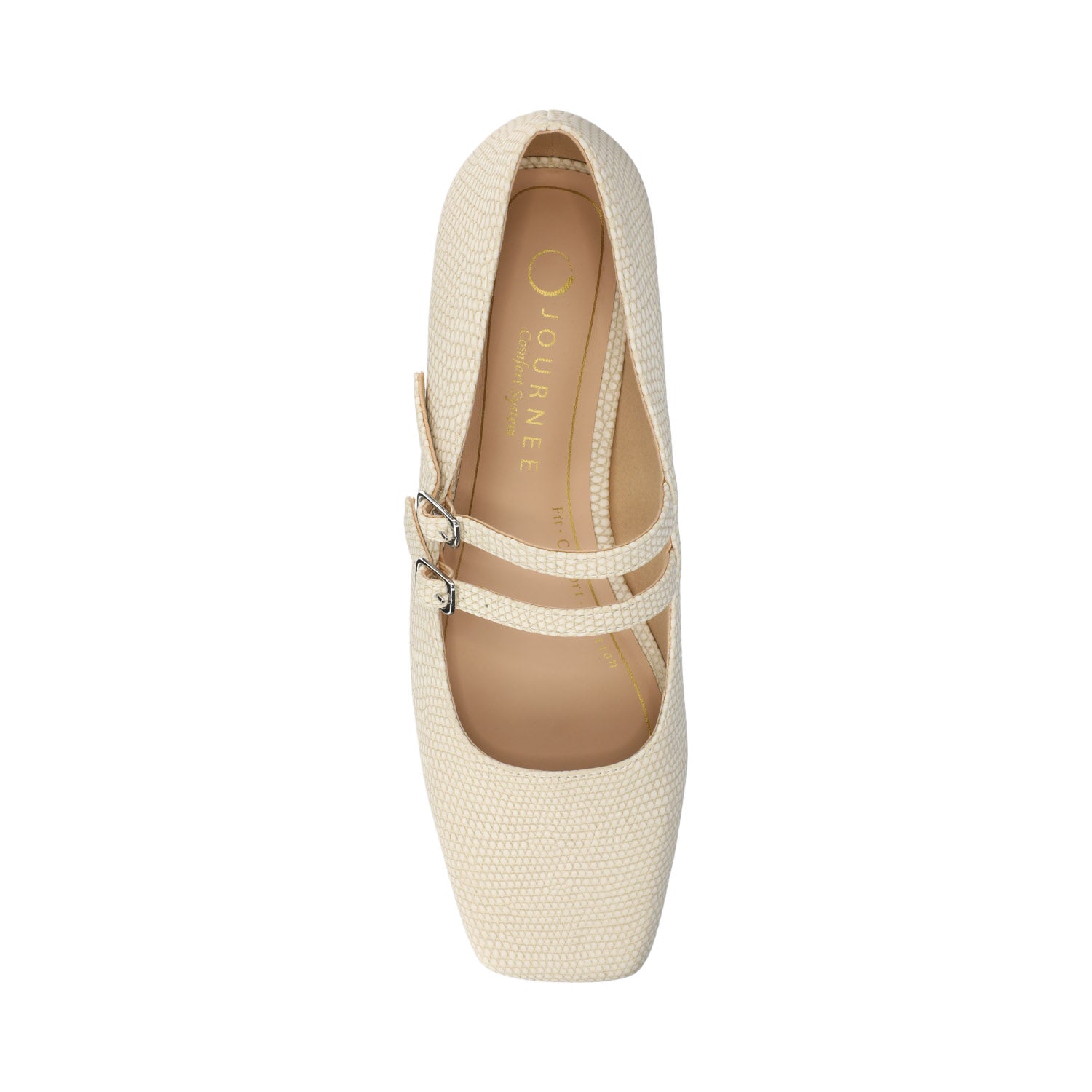 Journee GREDAH MARY JANE DRESS FLATS IN WIDE - Bone Lizard