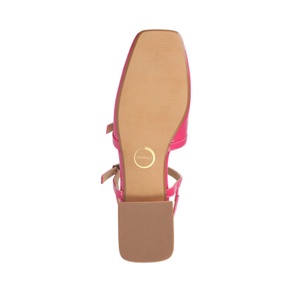 Journee GRETCHENN HEELED FLATS IN PATENT IN WIDE - Hot Pink/Patent