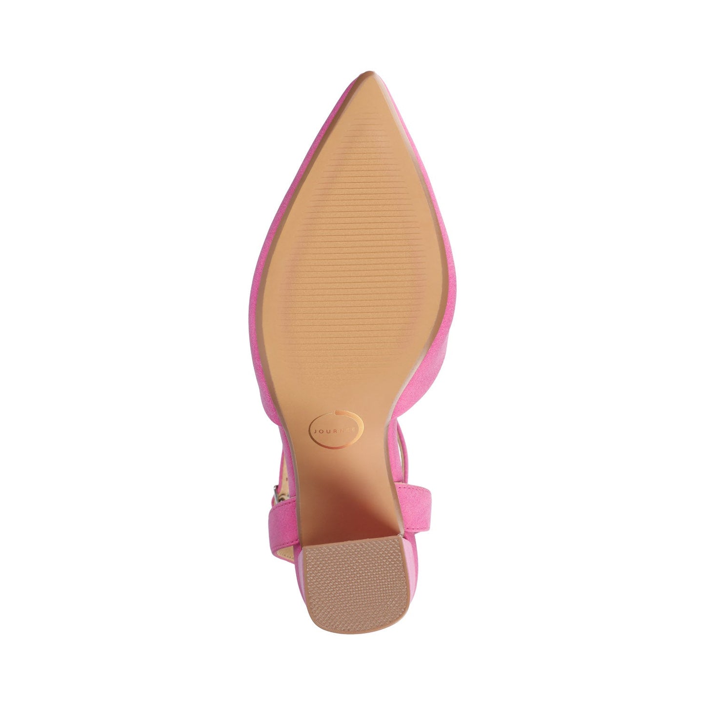 Journee TYYRA BLOCK HEELS IN FAUX SUEDE IN WIDE - Hot Pink