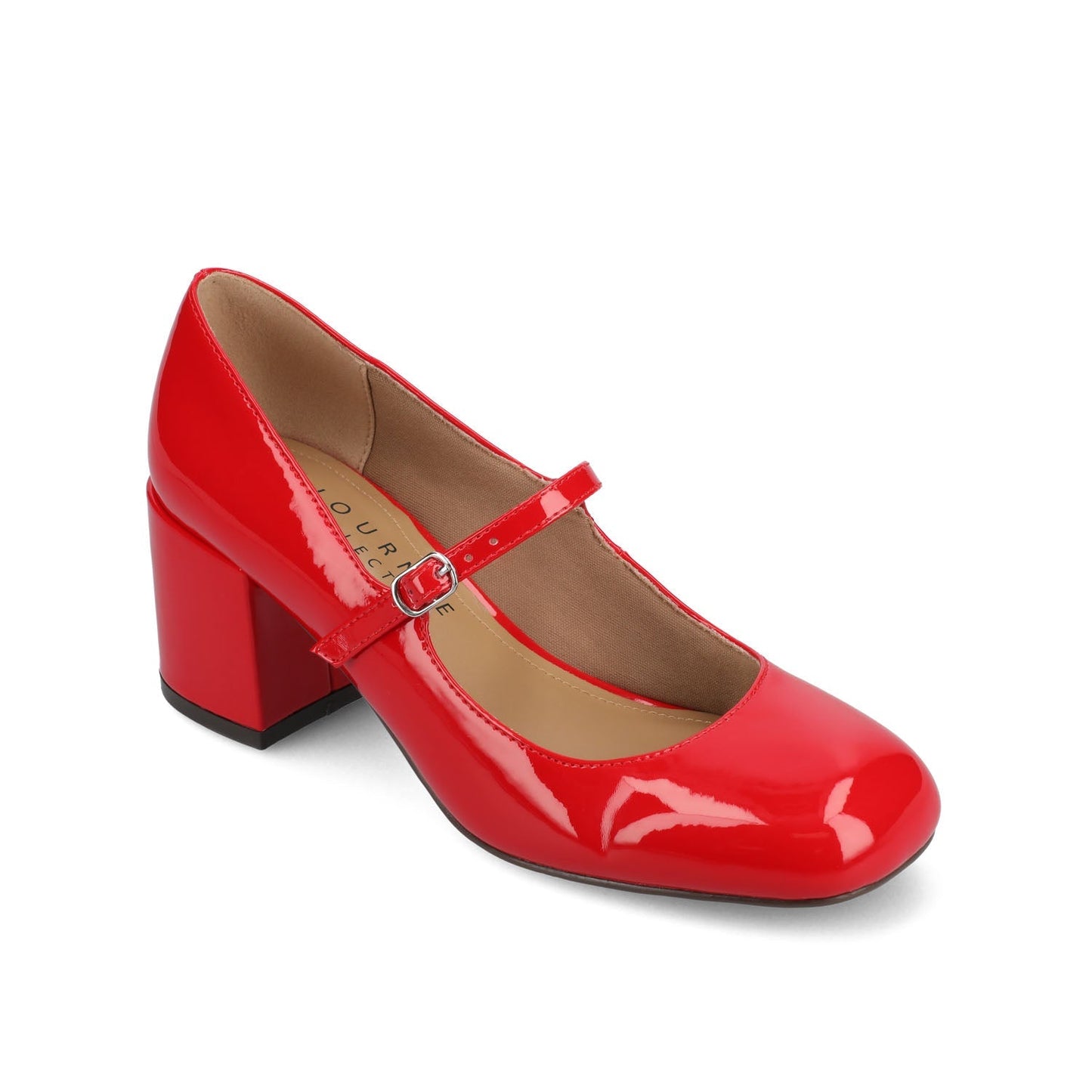 Journee OKENNA MARY JANE PUMP HEELS IN WIDE - Red
