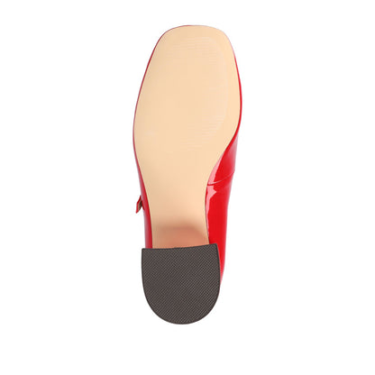 Journee OKENNA MARY JANE PUMP HEELS IN WIDE - Red