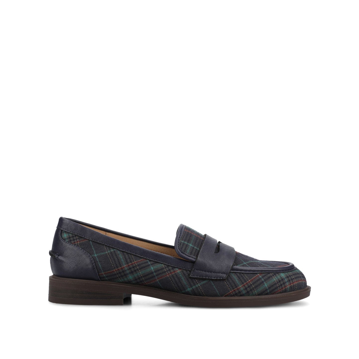 Journee BROOKS NAVY PLAID - WIDE