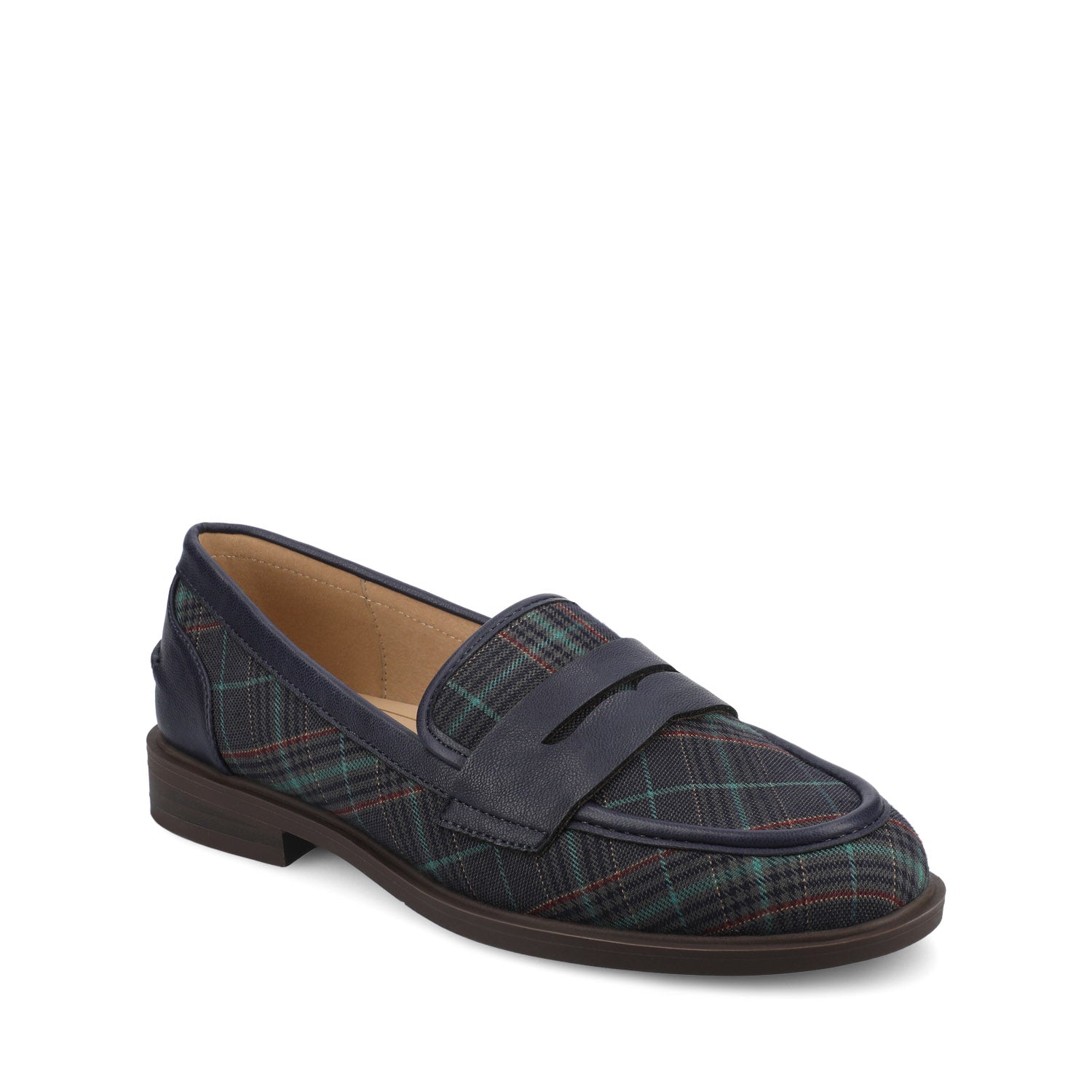 Journee BROOKS NAVY PLAID - WIDE