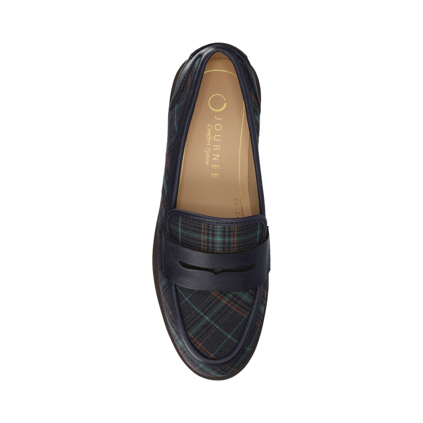 Journee BROOKS NAVY PLAID - WIDE
