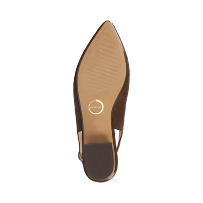 Journee SYLVIA LOW BLOCK HEELS IN WIDE - Chocolate Suede
