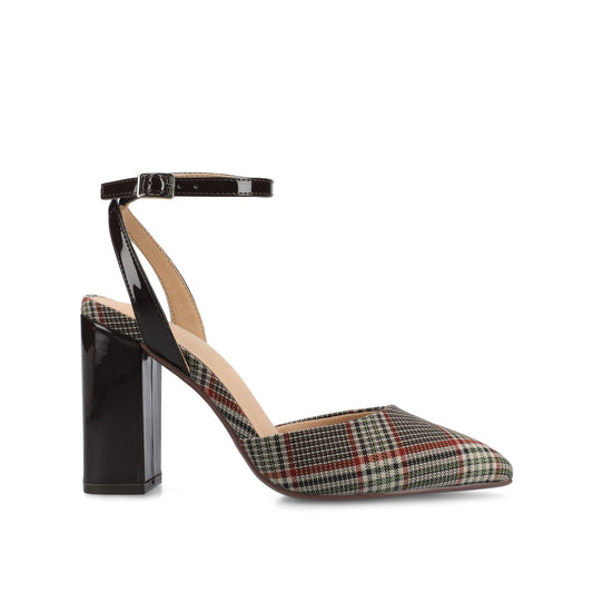 Journee TYYRA IN CREAM CHOCOLATE PLAID - WIDE