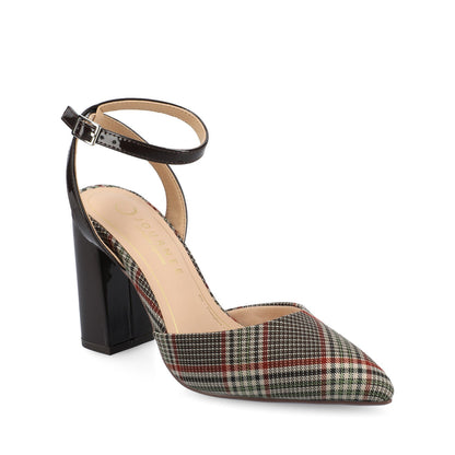 Journee TYYRA IN CREAM CHOCOLATE PLAID - WIDE