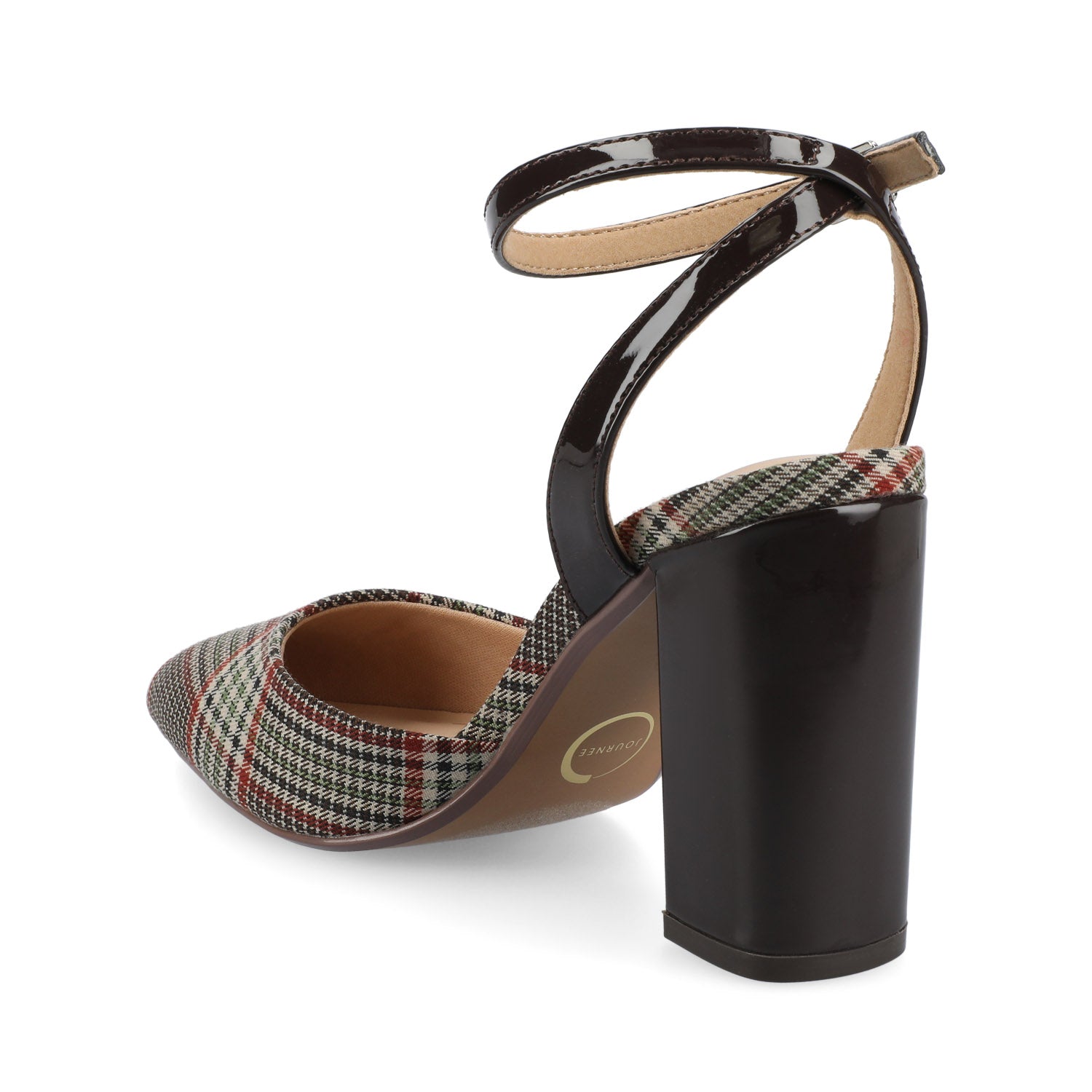 Journee TYYRA IN CREAM CHOCOLATE PLAID - WIDE