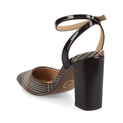Journee TYYRA IN CREAM CHOCOLATE PLAID - WIDE