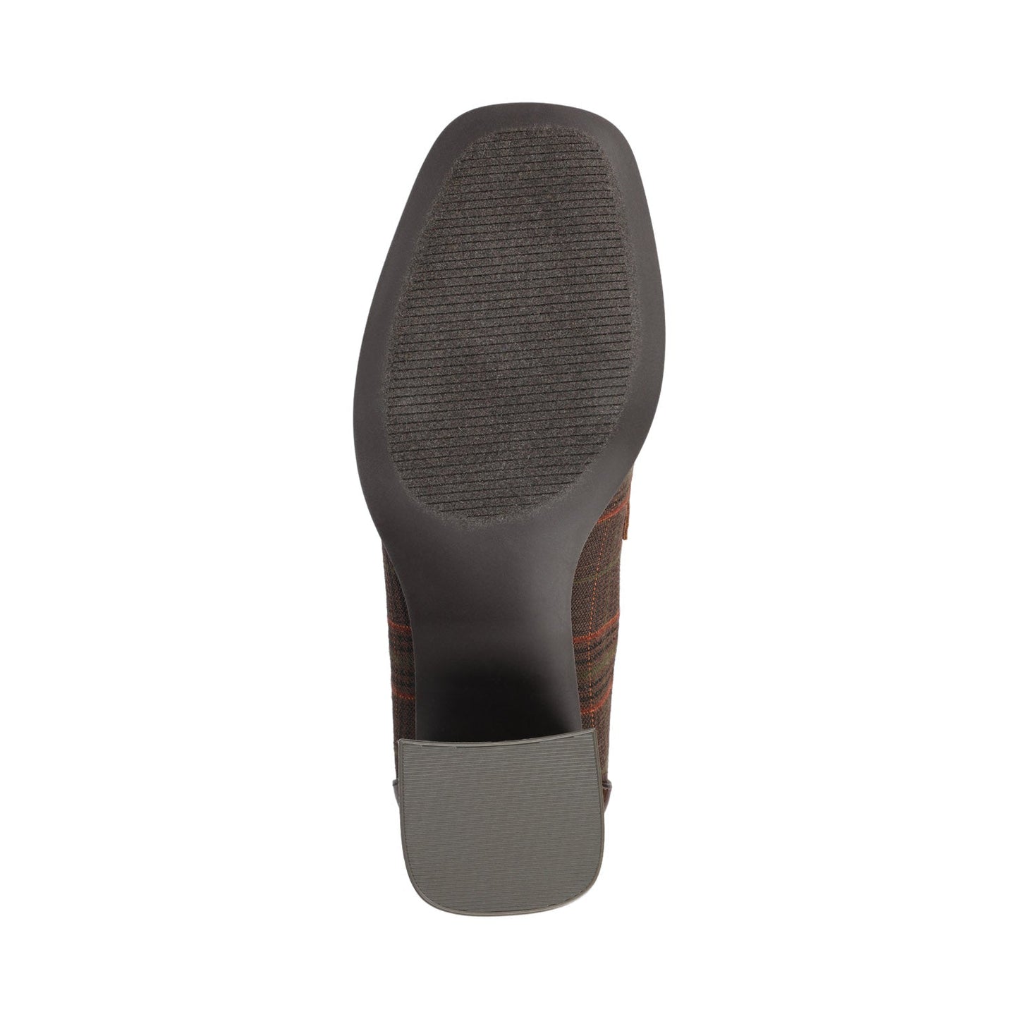Journee MALLEAH BLOCK HEEL LOAFERS IN WIDE - Brown Plaid