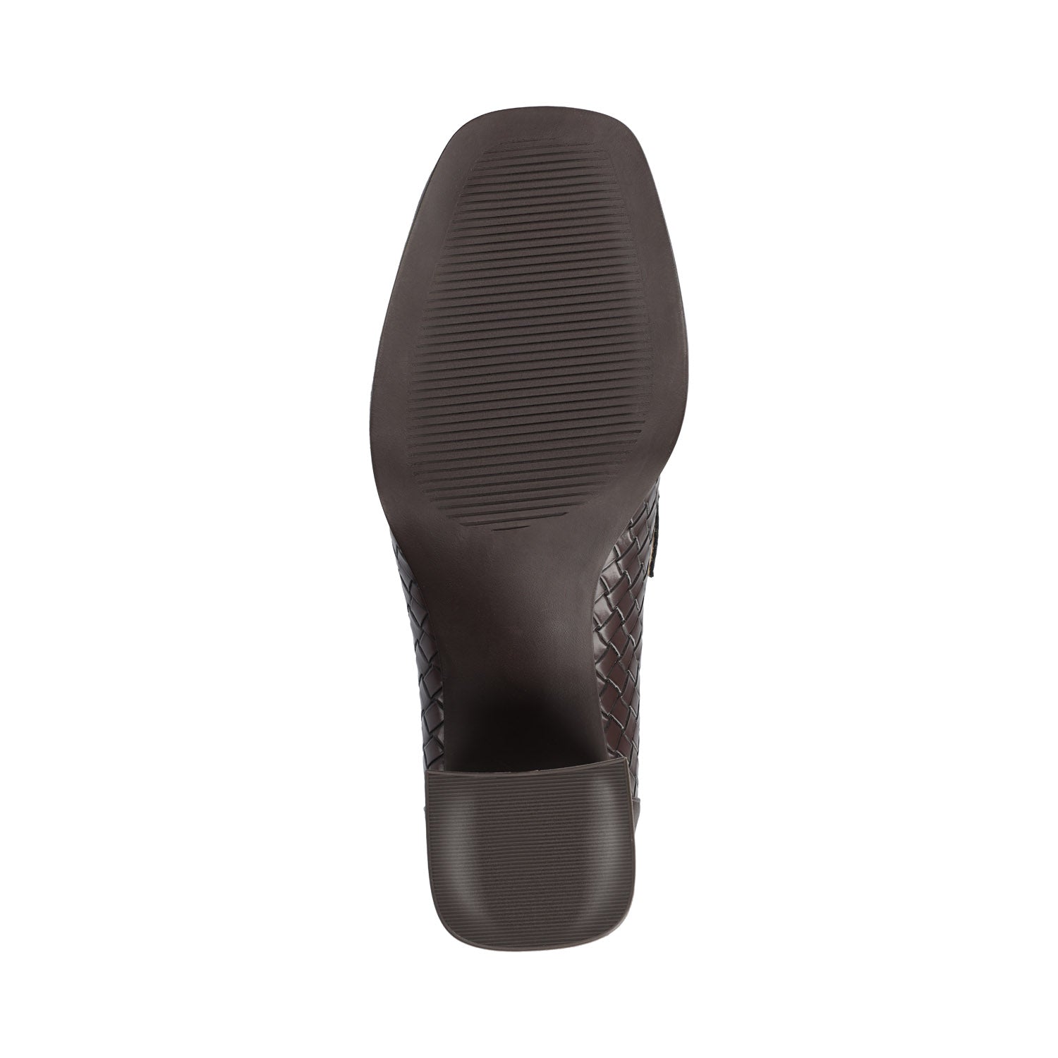 Journee MALLEAH BLOCK HEEL LOAFERS IN WIDE - Chocolate Woven