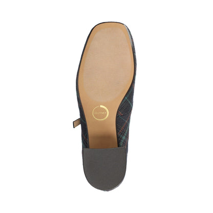 Journee OKENNA MARY JANE PUMP HEELS IN WIDE - Navy Plaid